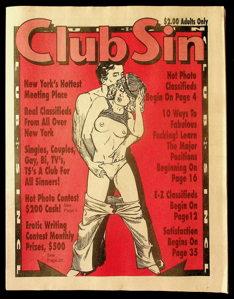 Club Sin Swingers Adult Magazine 1980s/1990s Personal Ads 090426HRP-35