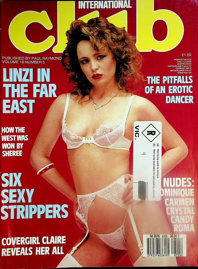 Club Magazine   Covergirl Claire  /  Linzi Drew   vol.16 #5 1987 Paul Raymond     060324lm-p