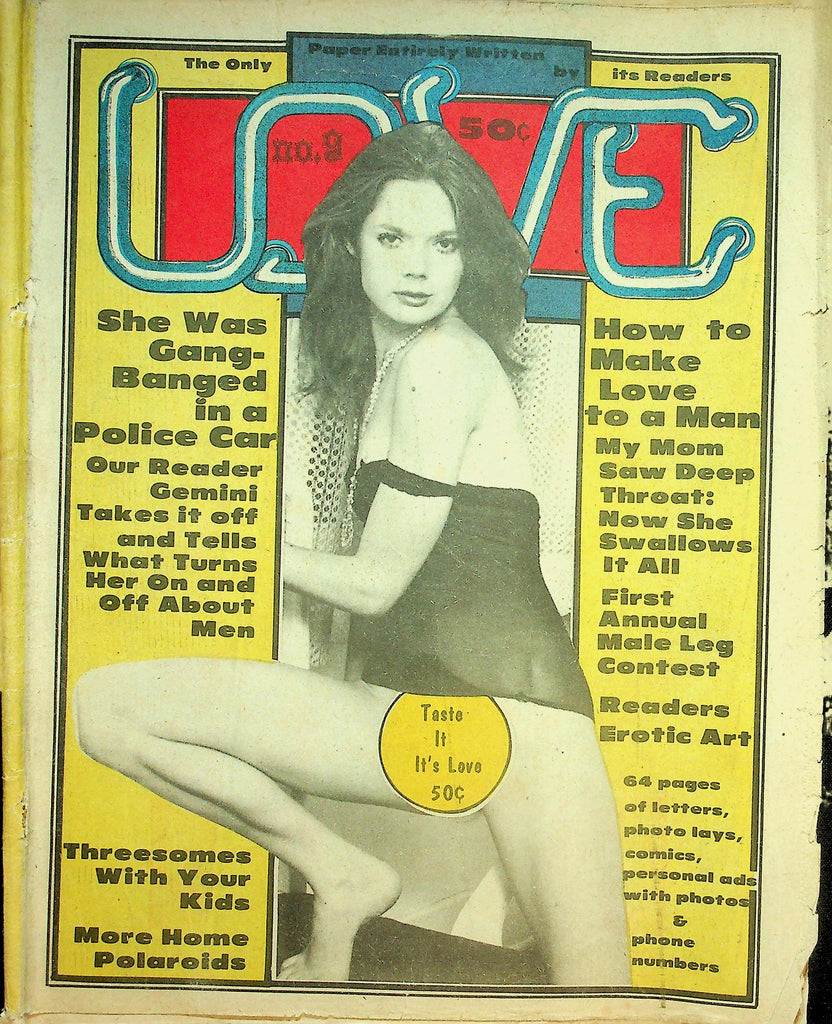 Love Adult Newspaper Magazine  She Was Gang-Banged In A Police Car / How To Make Love To A Man  #9 1970's  061926lmp-GSC
