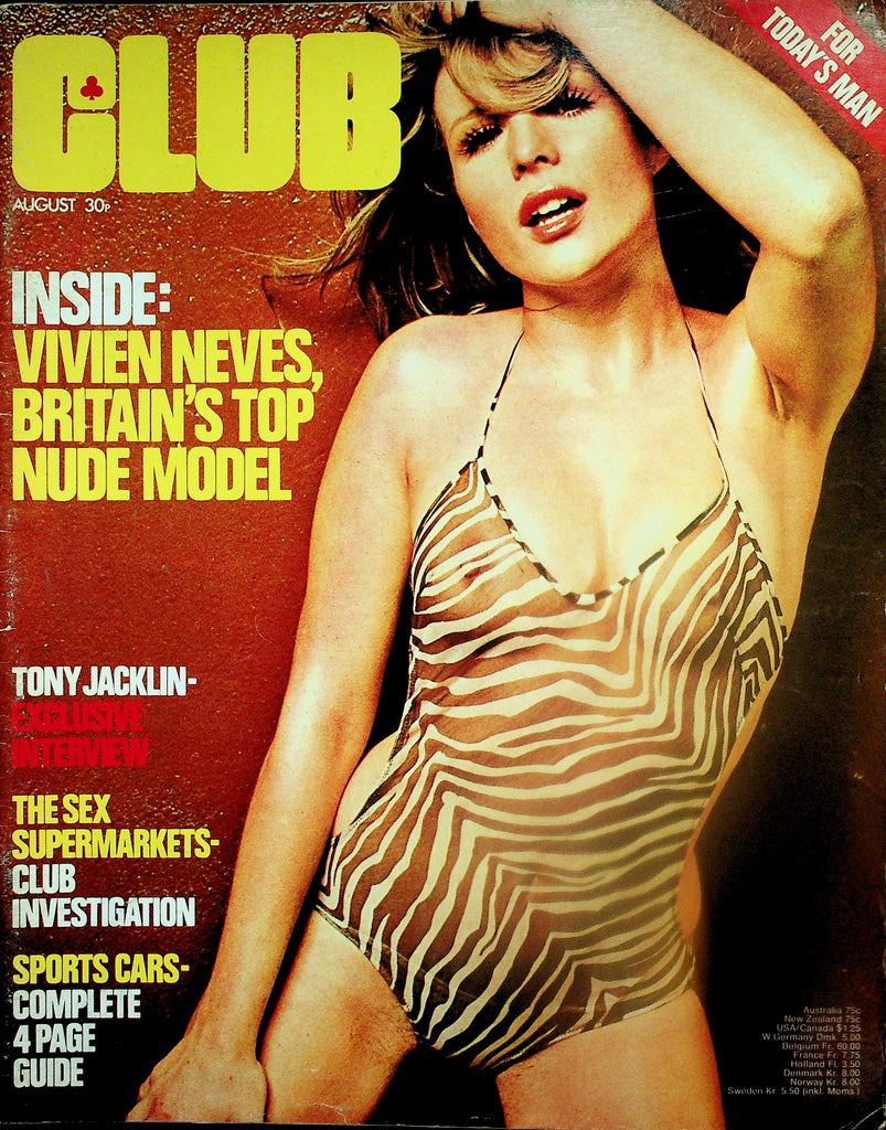 Club Magazine  Inside: Vivien Neves, Britain's Top Nude Model  August  1971    110725lm-p