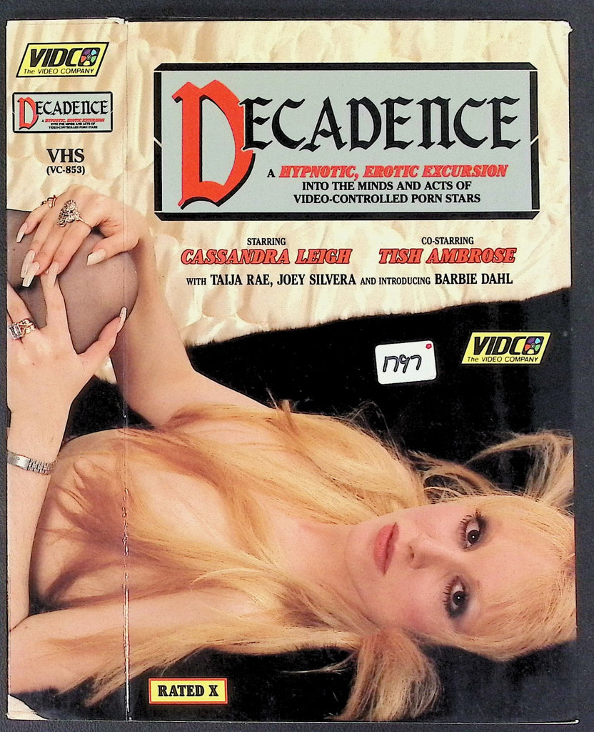 Decadence with Cassandra Leigh Taija Rae Joey Silvera Adult VHS Vidco 050726AKVHS