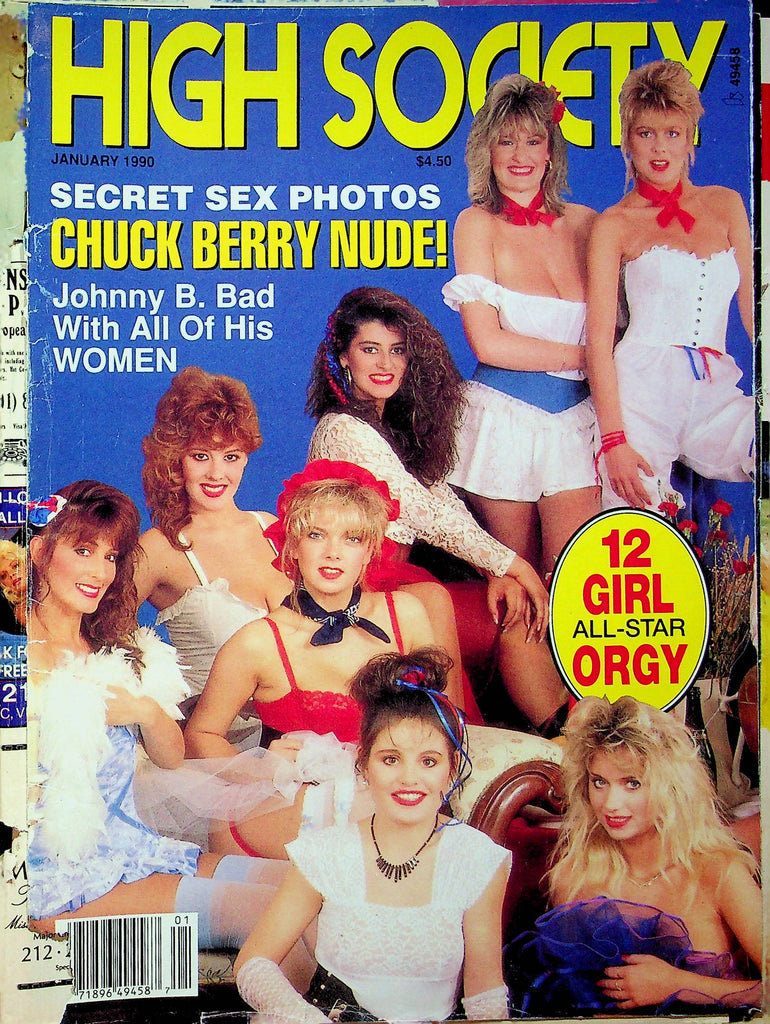 High Society Magazine Natalie & Teri January 1990 Good reading copy 060723RP