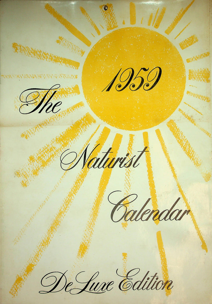 The 1959 Naturist Nudist 1959 Spiral Bound Wall Calendar DeLuxe Edition  090826lmp-GSC