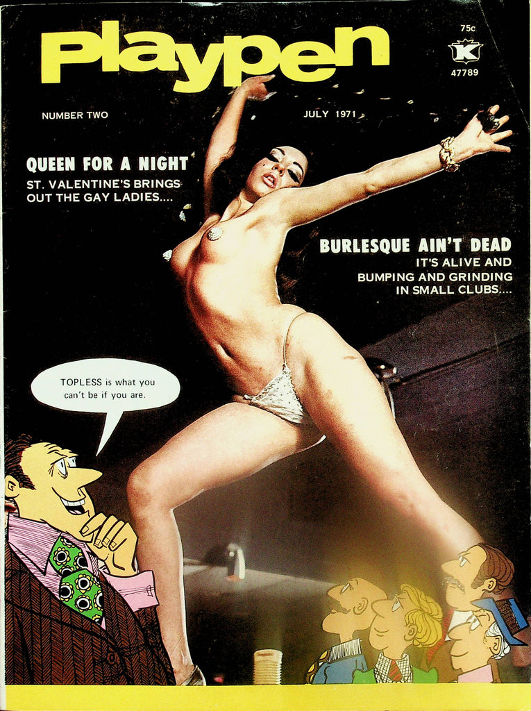 Playpen Vintage Magazine  Burlesque Ain't Dead - Covergirl Torsha   July 1971  080825lm-p