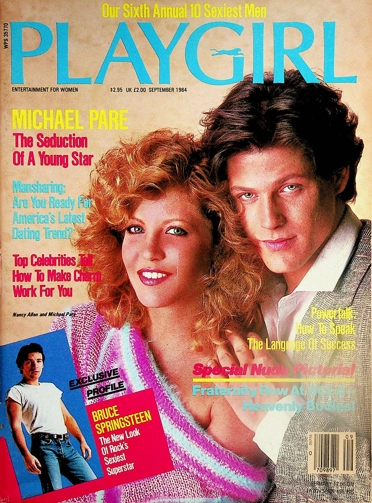 Playgirl Magazine  Michael Pare / Exclusive Profile Bruce Springsteen  September 1984    031225lm-p
