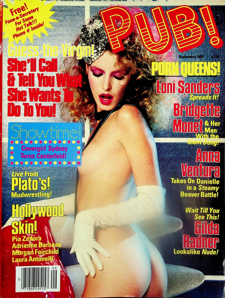Pub Magazine  Covergirl Sydney / Loni Sanders, Bridgette Monet   September 1983  071925lm-p