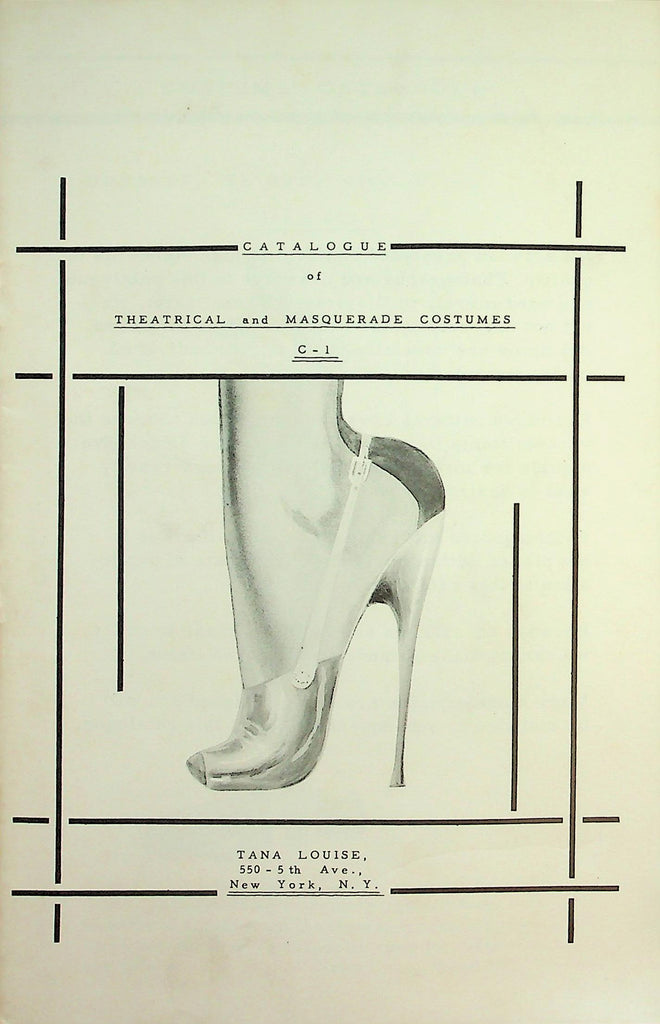 Catalogue Of Theatrical and Masquerade Costumes C-1  by Tana Louise 1960's    092926lmp-GSC