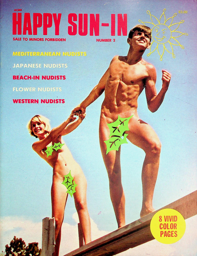 Happy Sun-In Nudist Magazine    Japanese, Beach-In, Flower Nudists & More!  #2 Fall 1969    051826lmp