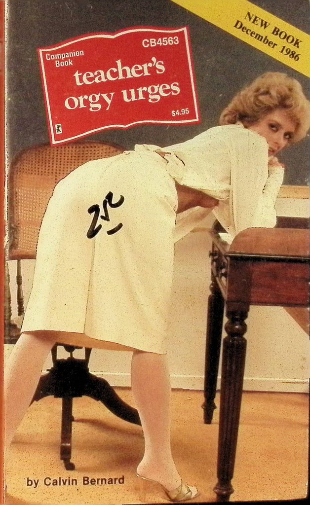 Teacher's Orgy Urges by Calvin Bernard December 1986 Greenleaf Classics Adult Paperback Novel 070725AMP