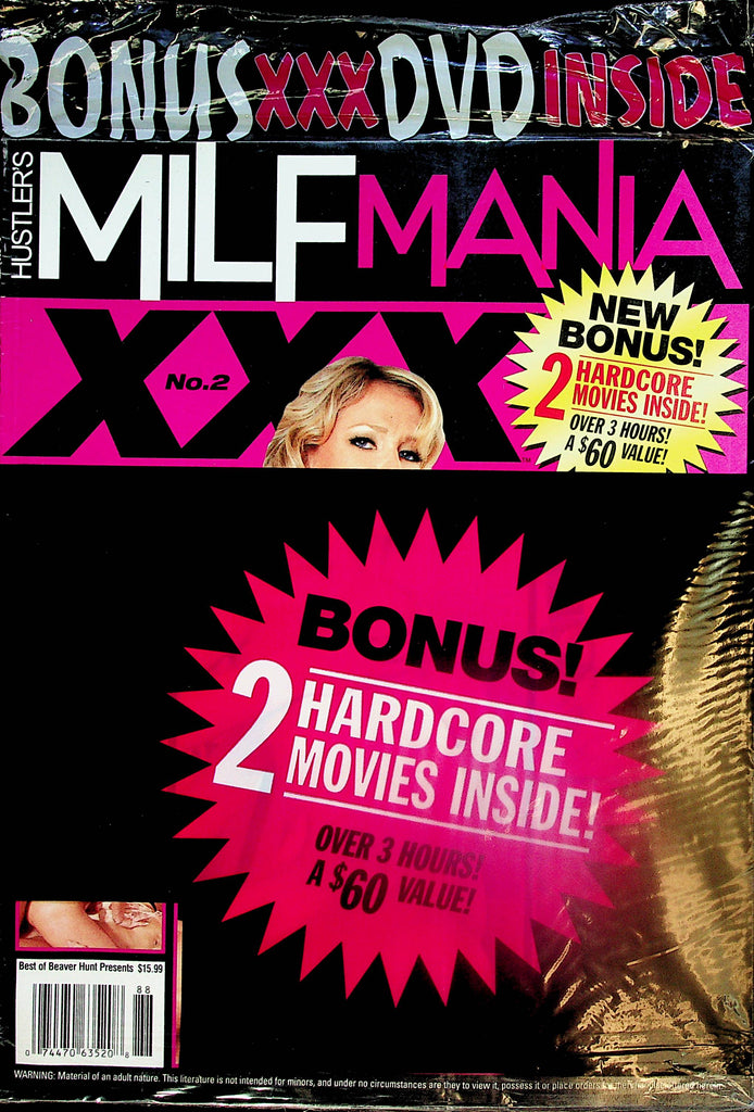 Hustler's MILF Mania XXX Magazine w/DVD   #2  1990's  new/sealed     100224lm-p2