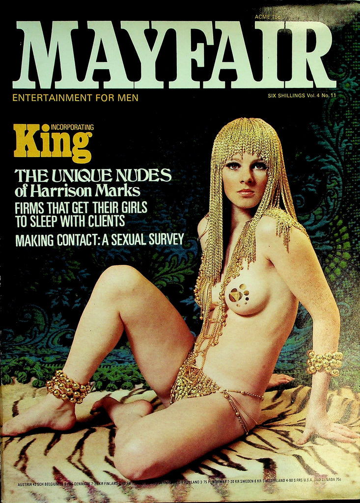 Mayfair Magazine  The Unique Nudes Of Harrison Marks / Covergirl Alison Reed  vol.4 #11 1980's    102026lmp-GSC