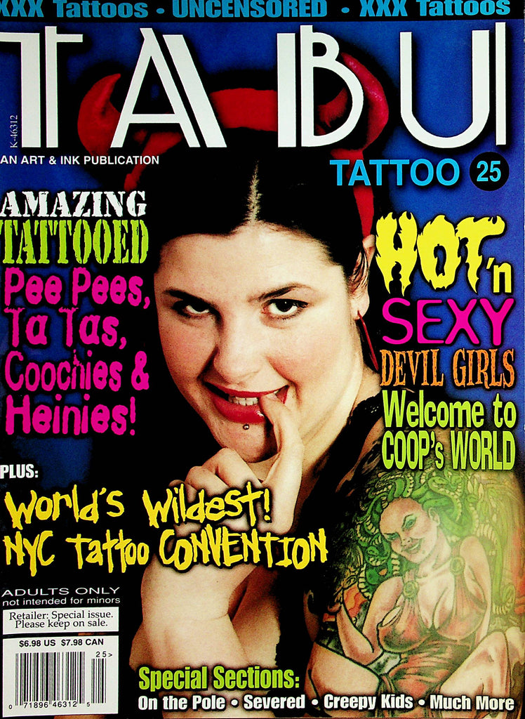 Tabu Tattoo Magazine Amazing Tattooed Pee Pees, Ta Tas, Coochies & Heinies  #25  2004   062124lm-p