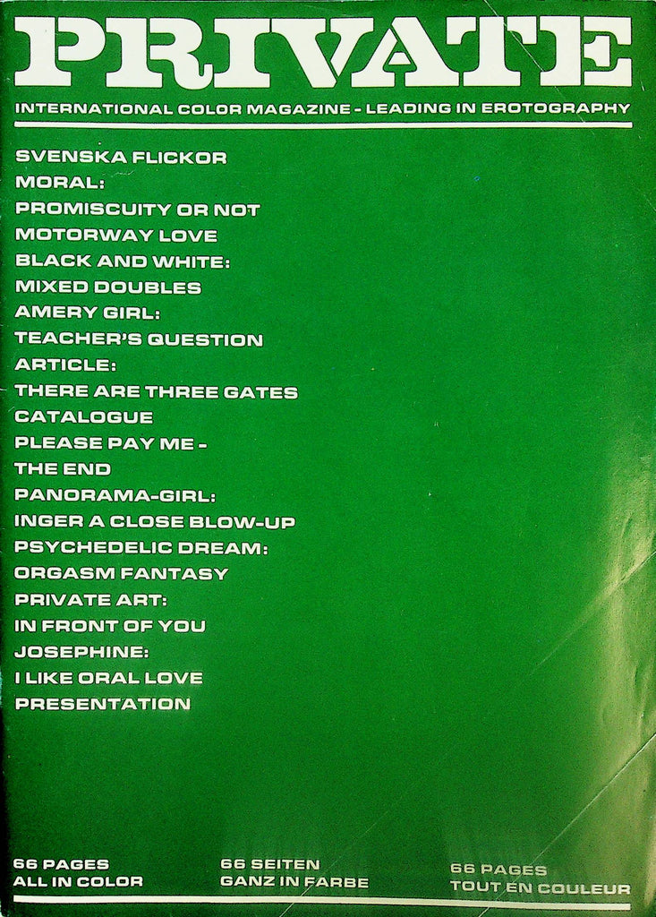 Private International Digest   Orgasm Fantasy / I Like Oral Love  #14  1970's     050125lm-p