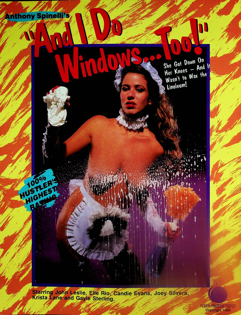 "And I Do Windows...Too!"  Adult Slick  Starring John Leslie & Elle Rio 1986  Plum Productions   062425lm-p