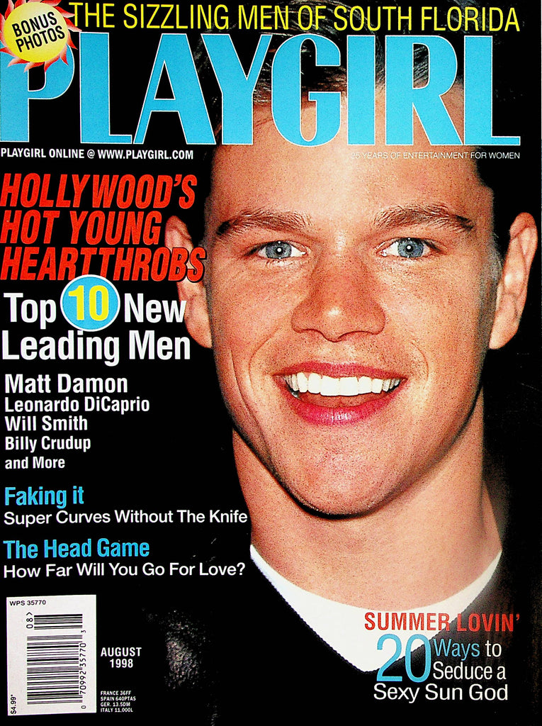 Playgirl Magazine   Coverguy Matt Damon / Leonardo DiCaprio  August 1998    090523lm-p2