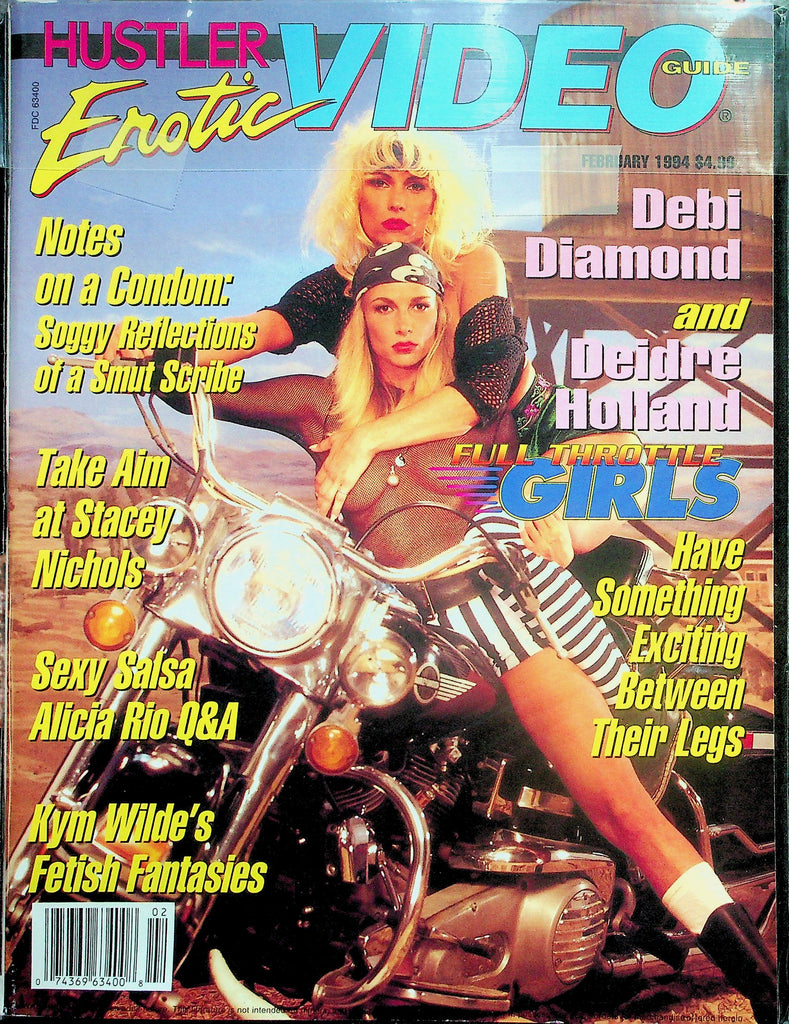 Hustler Erotic Video Guide Magazine  Debi Diamond & Deidre Holland Full Throttle Girls   February 1994    010826lmp
