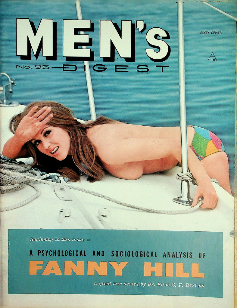 Men's Digest Magazine  Yacht Party For A Cover Girl / Fanny Hill  #95  October 1968     020326lmp