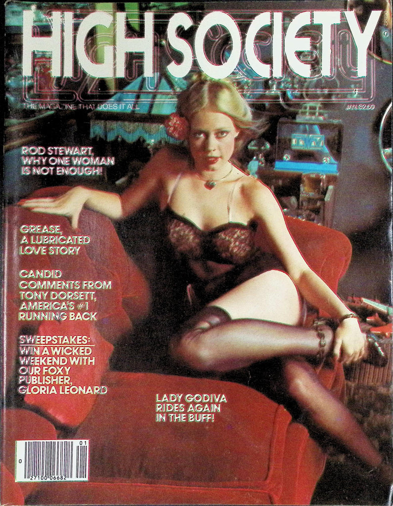 High Society Magazine January 1979, Lady Godiva, Rod Stewart Why One Woman is not Enough  092826LLP