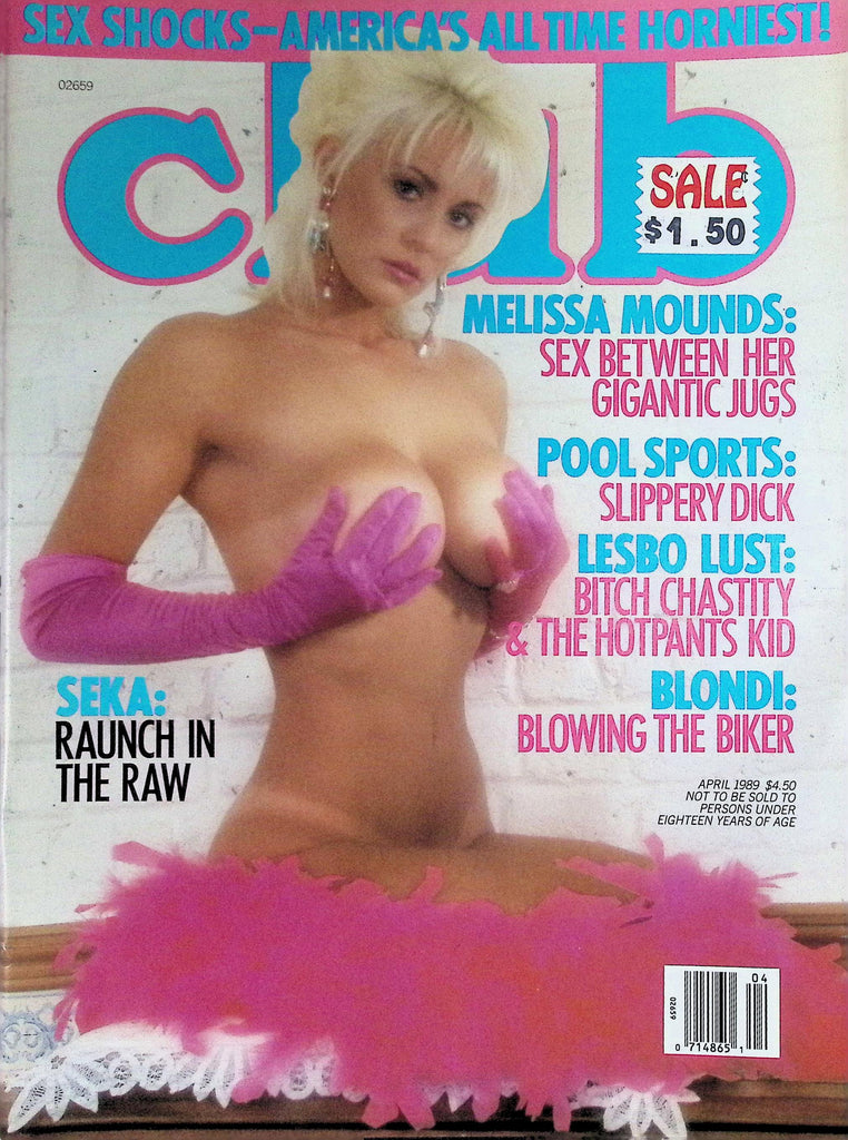 Club Magazine April 1989, Seka, Melissa Mounds 101526LLP
