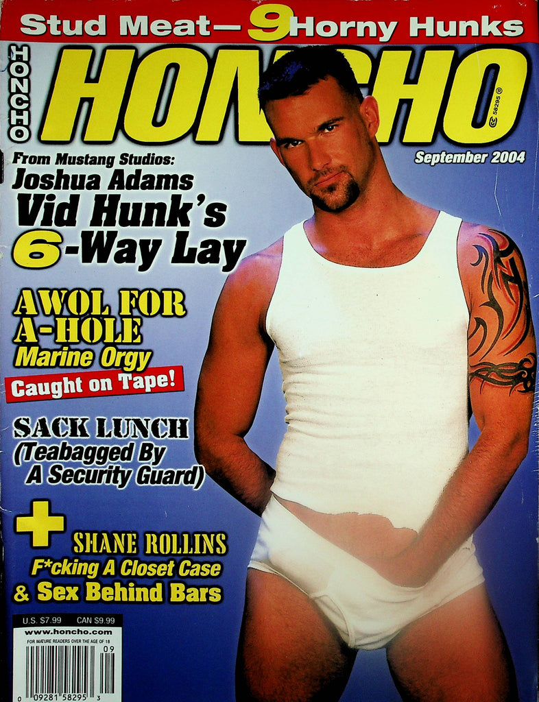 Honcho Gay Magazine  Cover Hunk Joshua Adams  September 2004     092325lm-p