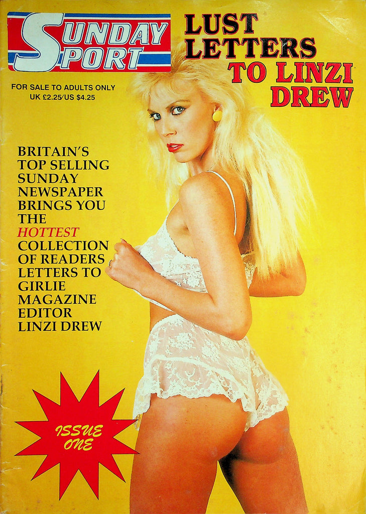 Sunday Sport Magazine  Lust Letters To Linzi Drew #1  1980's    032526lmp