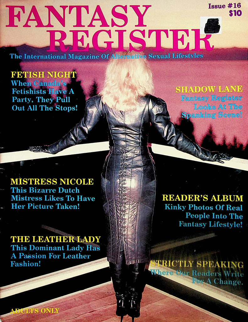 Fantasy Register  Fetish Magazine  Mistress Nicole / The Leather Lady  #16  1990  060524lm-p