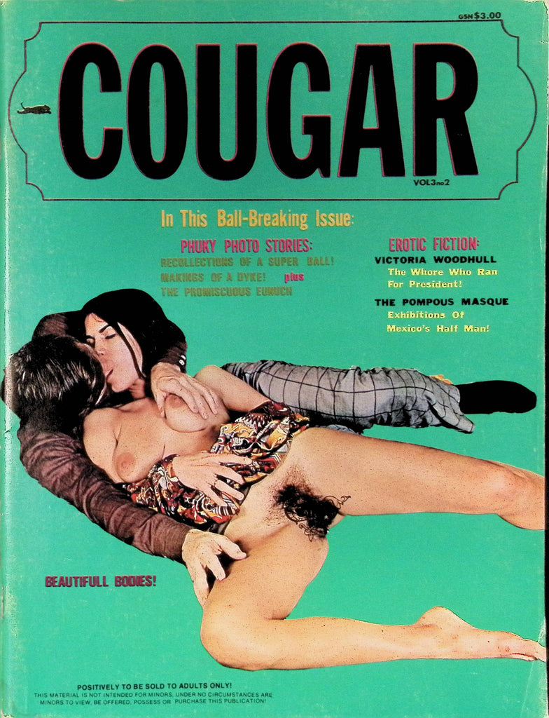 Cougar Magazine Vol 3 #2 1971 Victoria Woodhull Ali Kazam Kazar  100625AMP