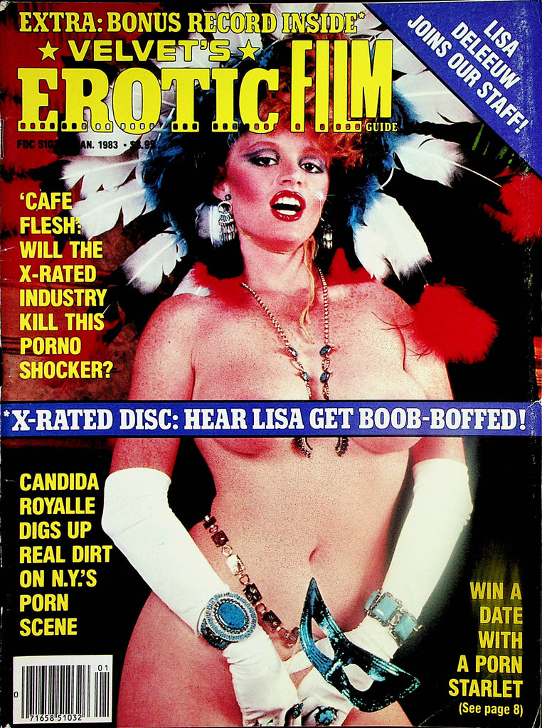 Voluptuous Magazine  Covergirl and Centerfold Girl Lisa Deleeuw  w/record   January 1983   062024lm-p