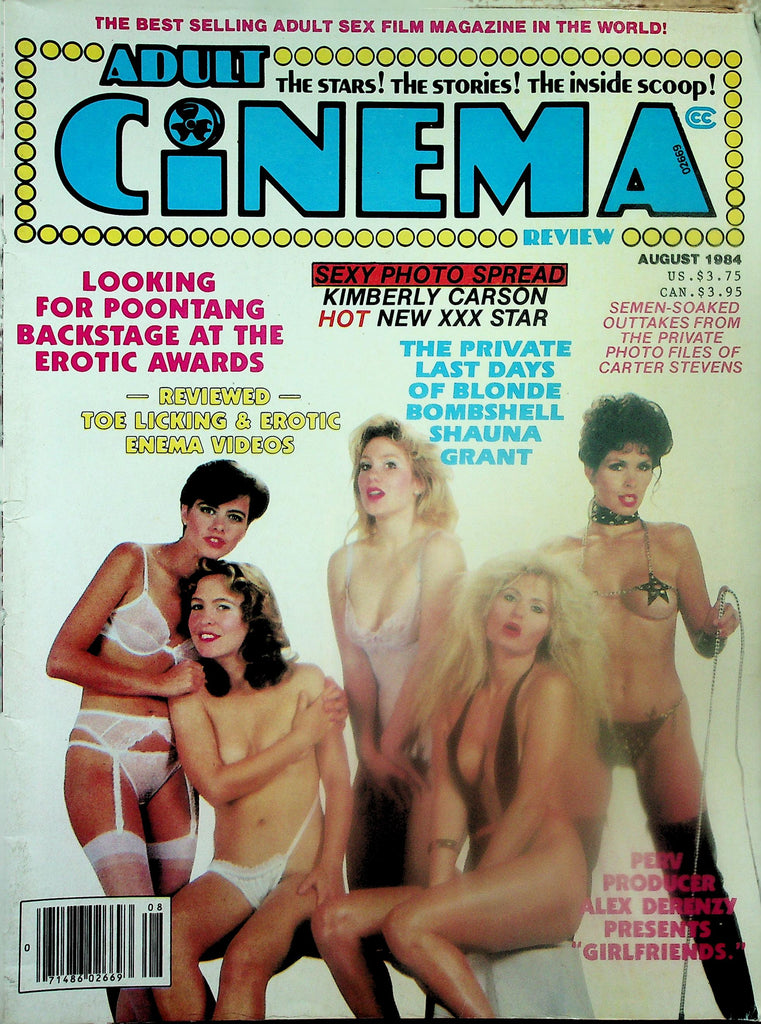 Adult Cinema Review Magazine  Last Days Of Shauna Grant / Kimberly Carson XXX Star   August 1984  121225lmp