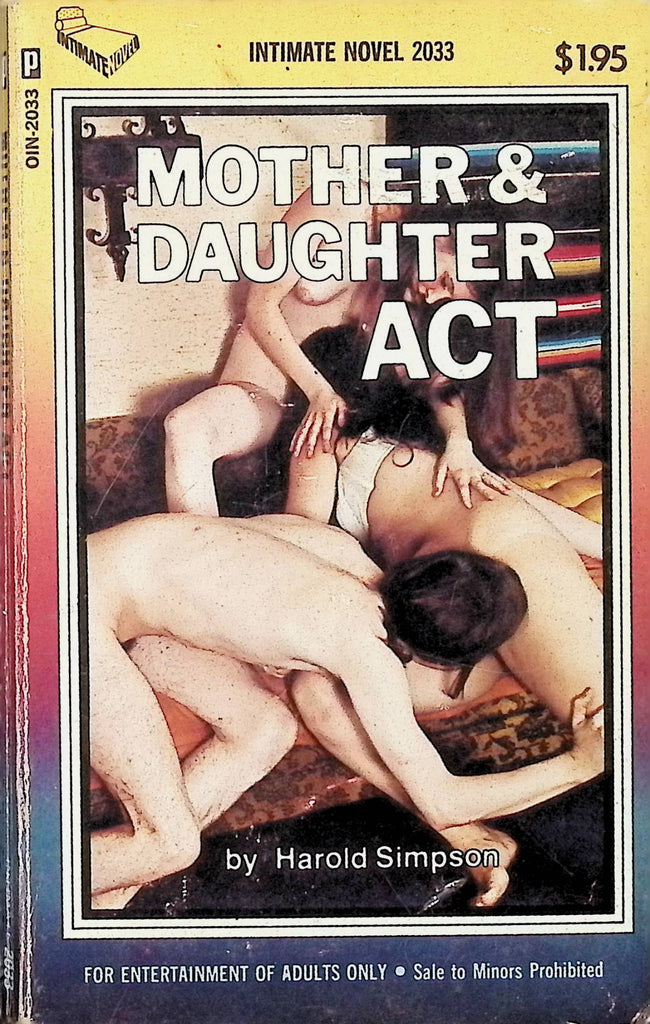 Mother & Daughter Act by harold Simpson Intimate novel 2033 1971 Star Dist Adult Paperback Novel-082724AMP
