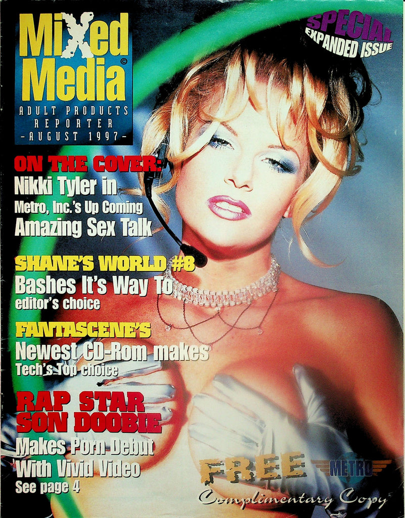 Mixed Media Adult Products Reporter Catalog   Covergirl Nikki Tyler   August 1997  120325lmp