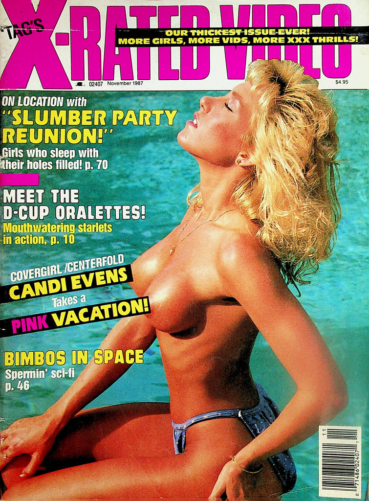 X-Rated Video Magazine  Covergirl Candi Evens  November 1987   031824lm-p