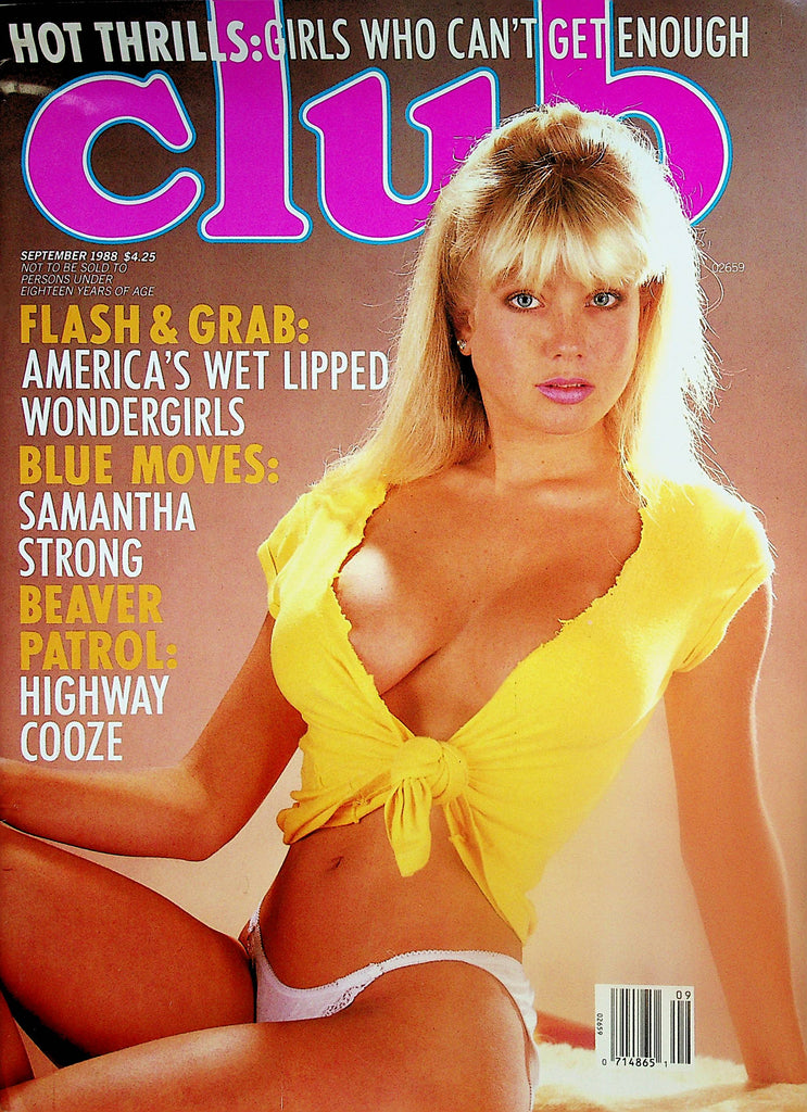 Club Magazine   Samantha Strong / America's Wet Lipped Wondergirls  September 1988   042124lm-p