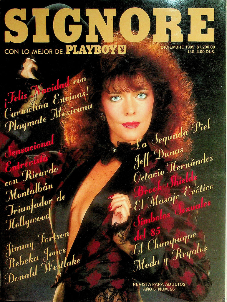 Playboy Spanish International Magazine  Feliz Navidad! Mexicana Playmate Carmelina Encinas / Madonna Nude  December 1985    022626lmp