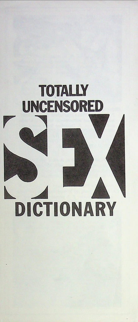 Totally Uncensored Sex Dictionary Pamphlet 022025RP