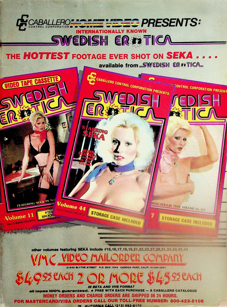Swedish Erotica Magazine  The Hottest Footage Ever Shot On Seka  July 1983     050925lm-p