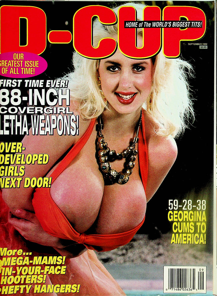 D-Cup Busty Magazine  Covergirl Letha Weapons / Crystal Storm  September 1992     111824lm-p