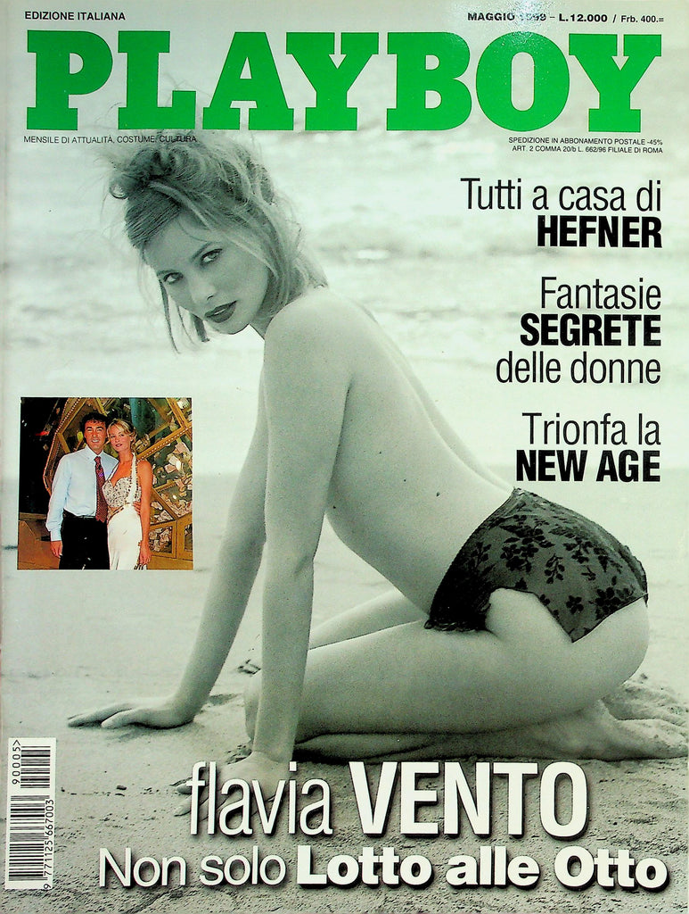 Playboy Italiana International Magazine  Covergirl Flavia Vento / Centerfold Playmate Laura Lee / Everyone At Hefner's House  (Maggio) May 1999     030226lmp