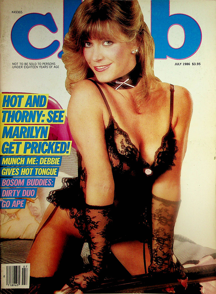 Club Magazine  Covergirl Marilyn Chambers  July 1986     022125lm-p2