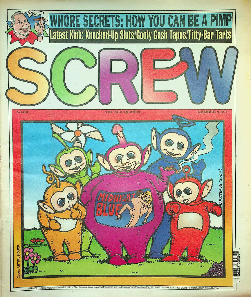 Screw Newspaper  Cover Teletubbies / Whore Secrets  #1521  April 27, 1998   010526lmp
