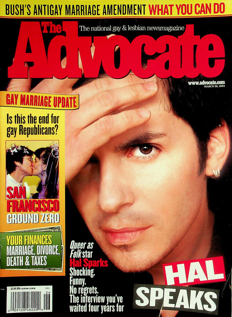 The Advocate LGBTQ Magazine  Queer As Folk Star Hal Sparks / Gay Marriage Update  March 30, 2004     042426lmp