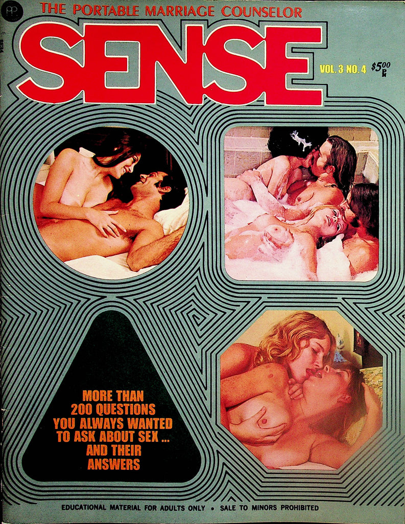 Sense Magazine  The Portable Marriage Counselor - Questions You Always Wanted To Ask About Sex  vol.3 #4 1973 by Academy Press     060724lm-p