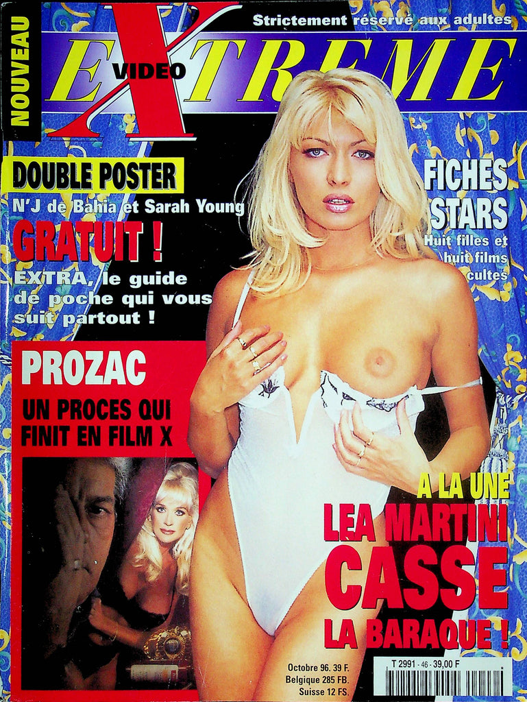 Nouveau Extreme Video French Magazine Lea Martini October 1996 W/Poster 102924RP