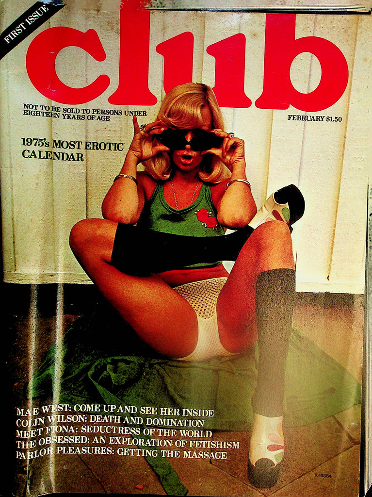 Club Magazine  First Issue!  Mae West, Fiona  / 1975's Most Erotic Calendar  February 1975 Paul Raymond   082324lm-p2