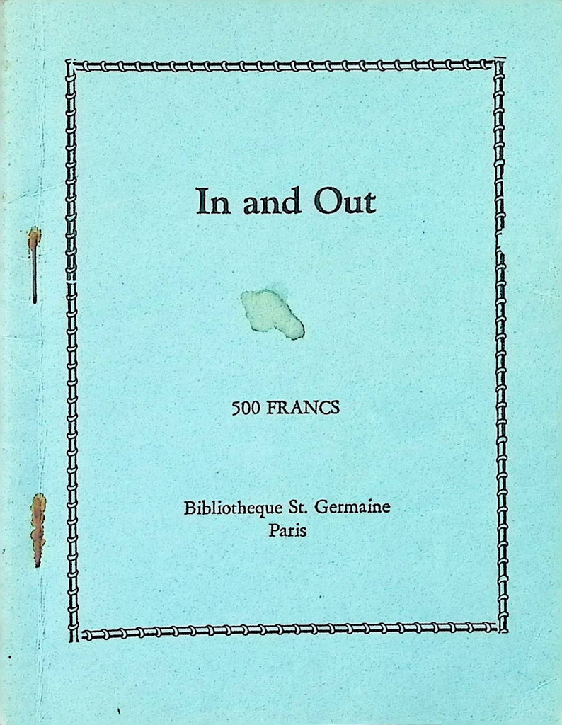 In and Out Bibliotheque St Germaine Paris 1960s/70s 32pgs English Adult Paperback Digest sized Mini Booklet 081924AMP