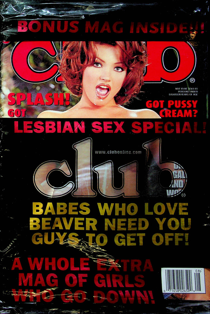 Club Magazine August 2001 SEALED W/ Bonus Mag 090123RP