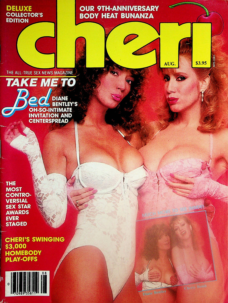 Cheri Magazine  Cover Girls Cherry Bomb & Diane Bentley  August 1985   121224lm-p