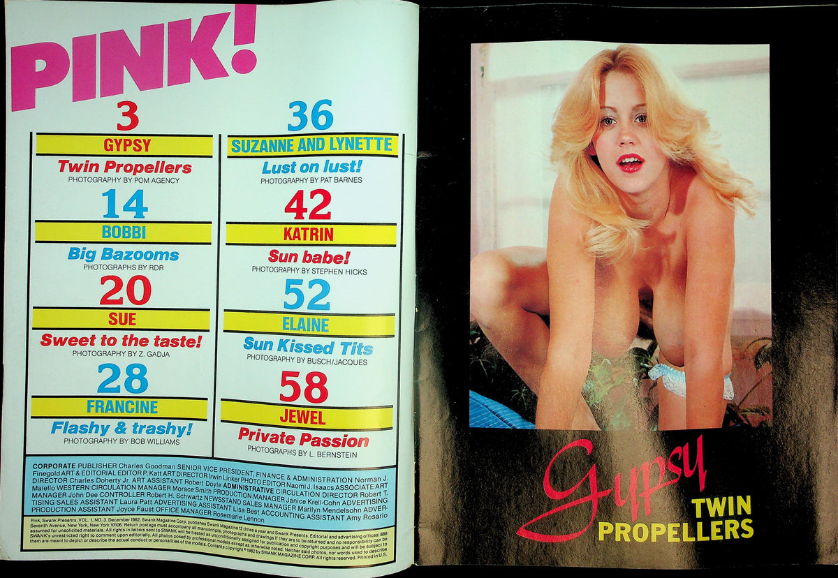 Pink! Magazine Premiere Issue! Blonde Nymphos! Girls Loving Girls! Wid ...