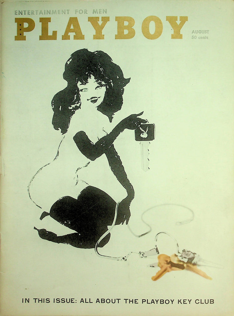 Playboy Magazine  Sophia Loren  / All About The Playboy Key Club  w/cf  August 1960  030326lmp