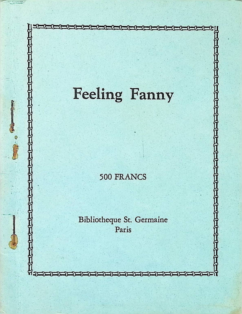 Feeling Fanny Bibliotheque St Germaine Paris 1960s/70s 32pgs English Adult Paperback Digest sized Mini Booklet 081924AMP